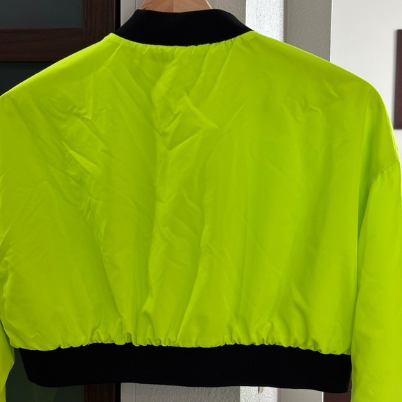 Zara Cropped Jacket - Lime/Neon Green Size S - Picture 6 of 9